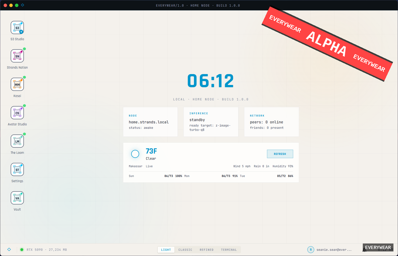 EveryWear OS light desktop