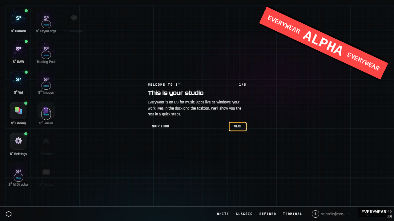 S3 Studio applet desktop